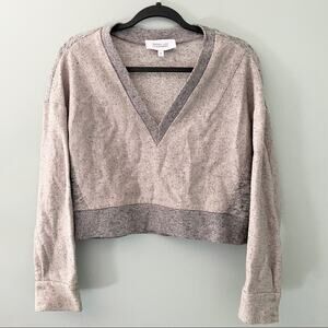 Derek Lam 10 Crosby Deep V Wool Cropped Sweater